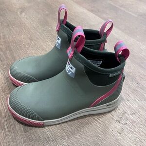 Women's Green and Pink Xtratuf Boots